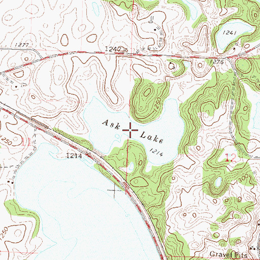 Topographic Map of Ask Lake, MN
