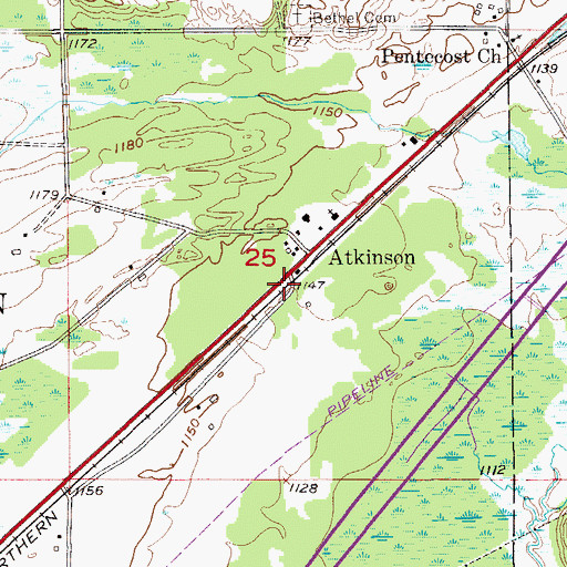 Topographic Map of Atkinson, MN