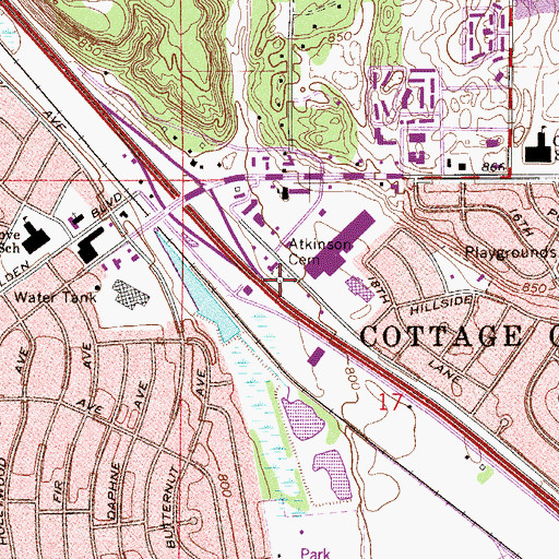 Topographic Map of Atkinson Cemetery, MN