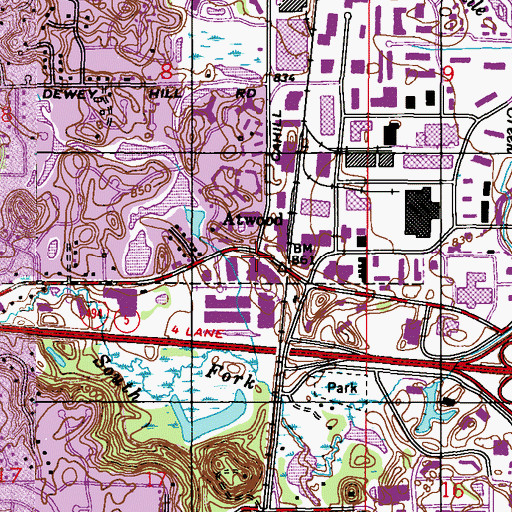 Topographic Map of Atwood, MN