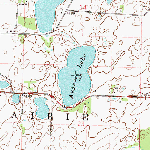 Topographic Map of Augusta Lake, MN