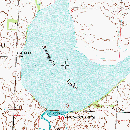 Topographic Map of Augusta Lake, MN