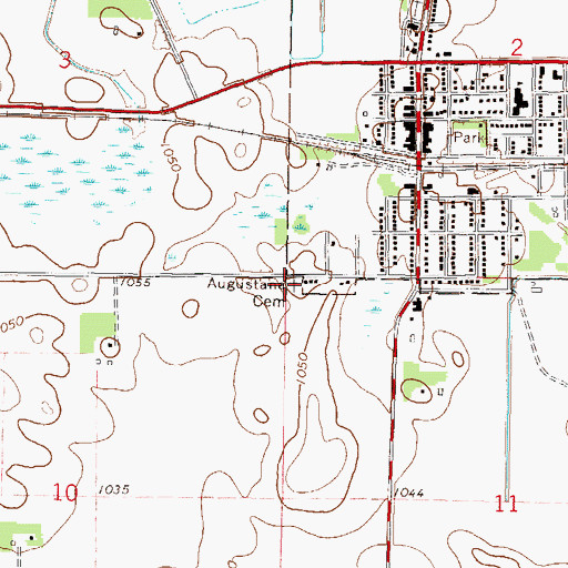 Topographic Map of Augustana Cemetery, MN