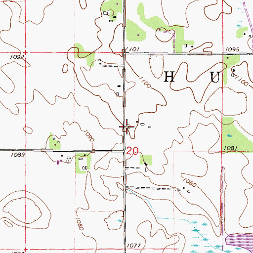 Topographic Map of Austin School, MN