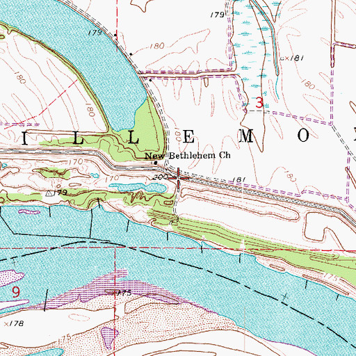Topographic Map of Macedonia Church (historical), AR