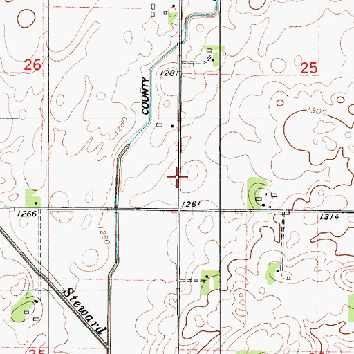 Topographic Map of Babbitt School, MN