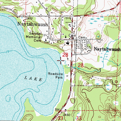 Topographic Map of Badboy Creek, MN