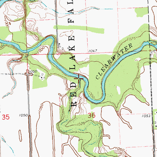 Topographic Map of Lower Badger Creek, MN