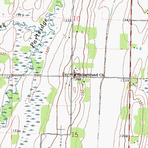 Topographic Map of Balsamlund Church, MN