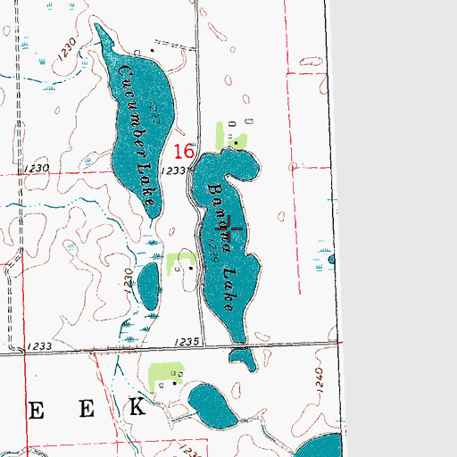 Topographic Map of Banana Lake, MN