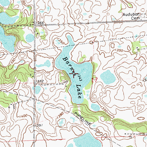 Topographic Map of Barnes Lake, MN