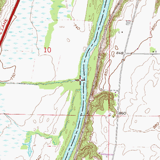 Topographic Map of Barney Fry Creek, MN