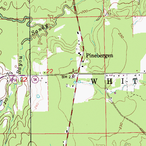 Topographic Map of New Harmony School (historical), AR