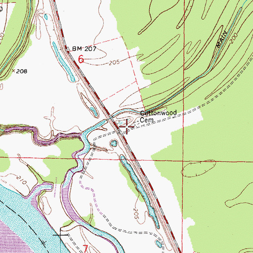Topographic Map of New Hope Church (historical), AR
