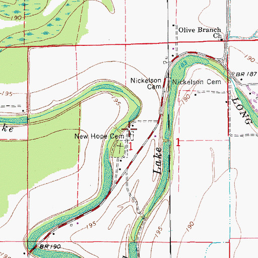 Topographic Map of New Hope Church (historical), AR