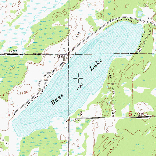 Topographic Map of Bass Lake, MN