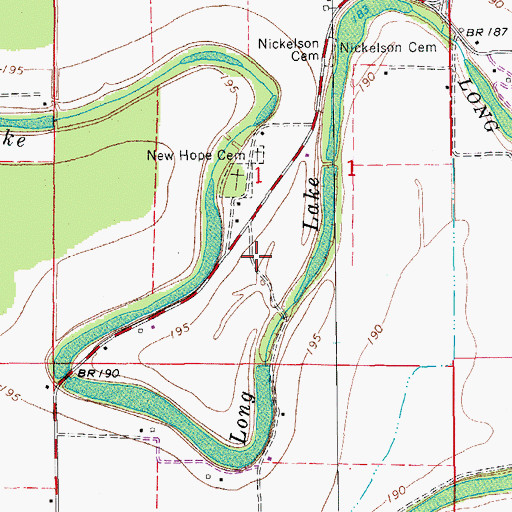 Topographic Map of New Hope School (historical), AR