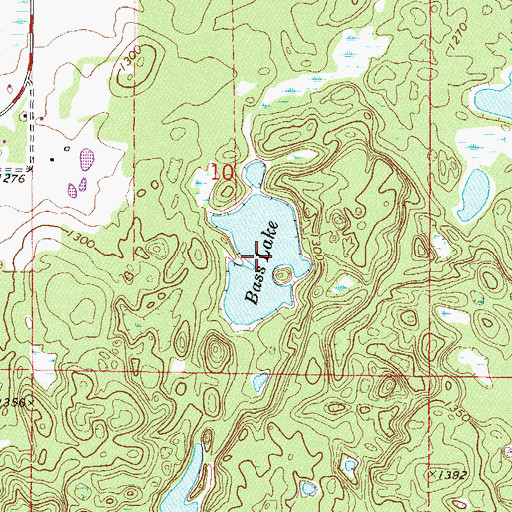 Topographic Map of Bass Lake, MN