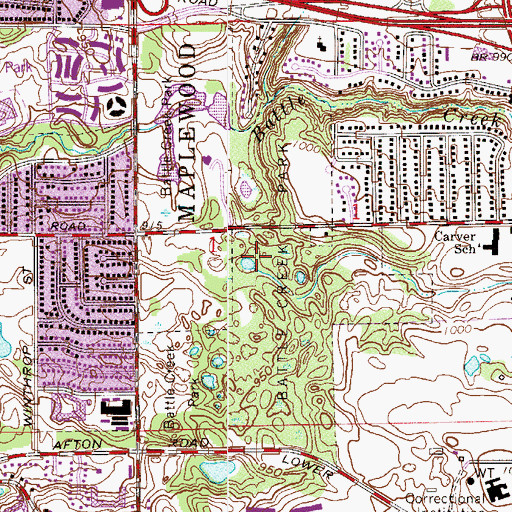 Topographic Map of Battle Creek Park, MN
