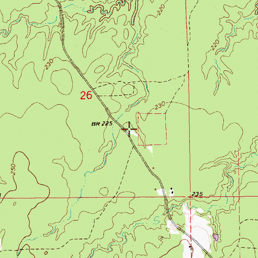 Topographic Map of Owens Chapel (historical), AR