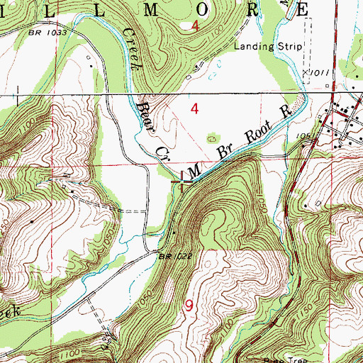Topographic Map of Bear Creek, MN