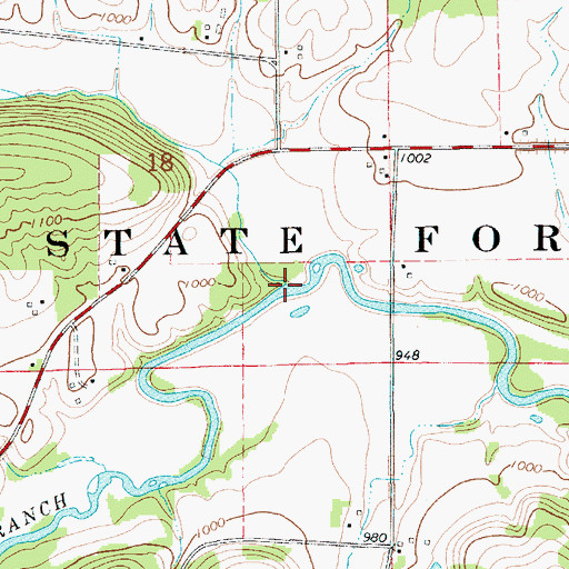 Topographic Map of Bear Creek, MN