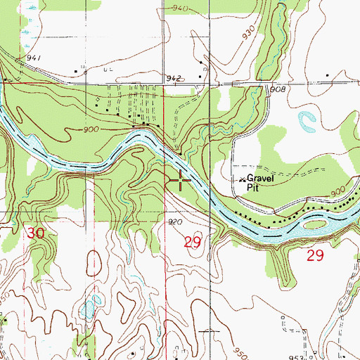 Topographic Map of Bear Creek, MN