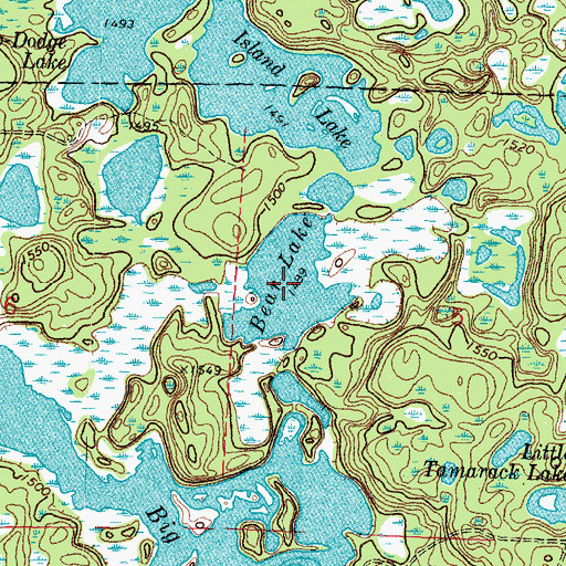 Topographic Map of Bear Lake, MN