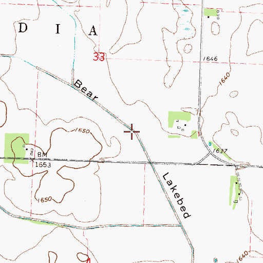 Topographic Map of Bear Lakebed, MN