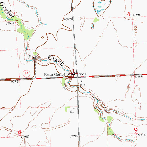 Topographic Map of Beau Gerlot School, MN