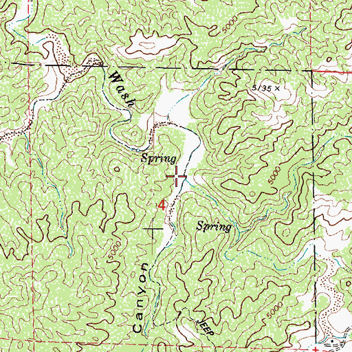 Topographic Map of Jerome Canyon, AZ