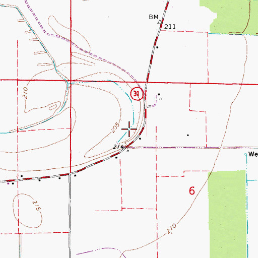 Topographic Map of Puerto Rico Lake (historical), AR