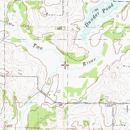 Topographic Map of Beautiful Creek, MN
