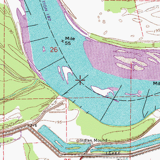 Topographic Map of Richland Bend, AR
