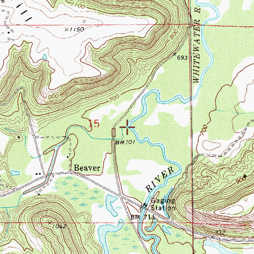 Topographic Map of Beaver Creek, MN
