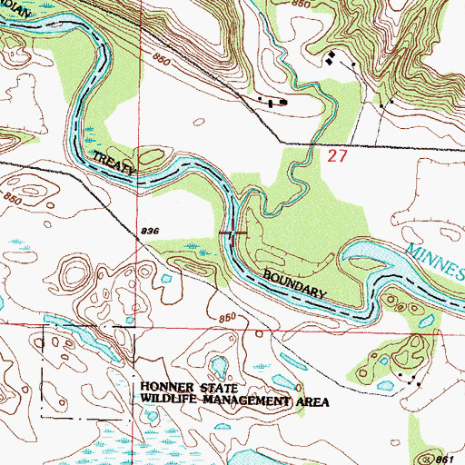 Topographic Map of Beaver Creek, MN