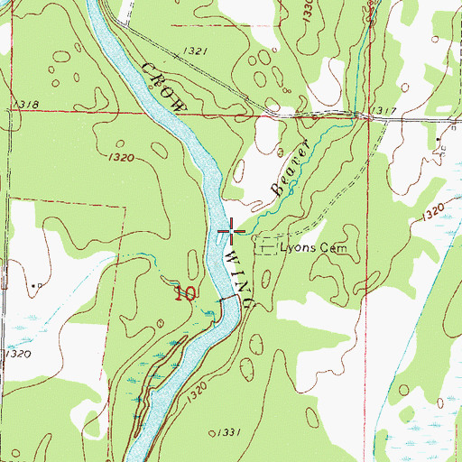 Topographic Map of Beaver Creek, MN