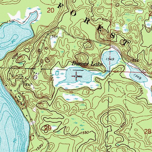 Topographic Map of Beaver Lake, MN