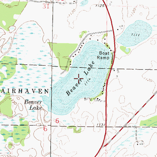 Topographic Map of Beaver Lake, MN