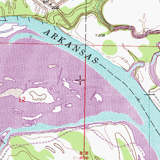 Topographic Map of Roan Landing (historical), AR