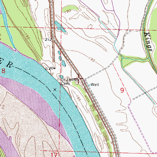 Topographic Map of Saint James Church (historical), AR