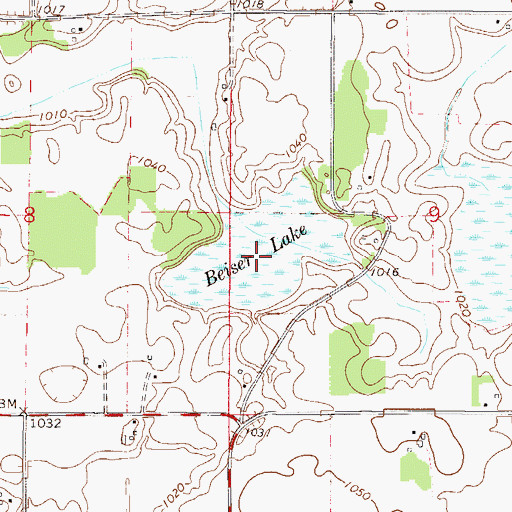 Topographic Map of Beiser Lake, MN