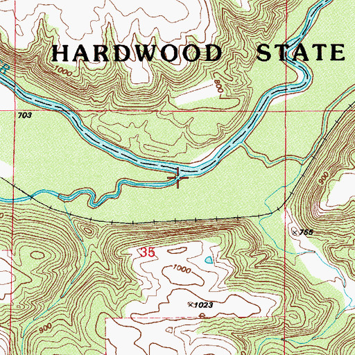 Topographic Map of Belle Creek, MN