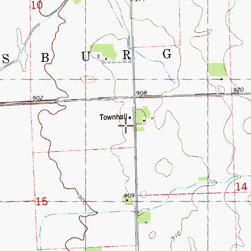 Topographic Map of Benson School, MN