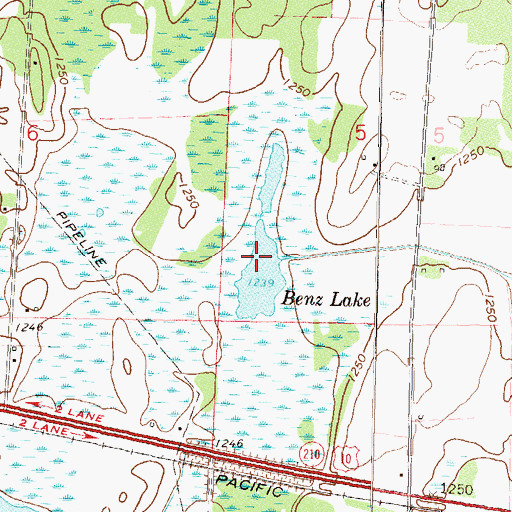 Topographic Map of Benz Lake, MN