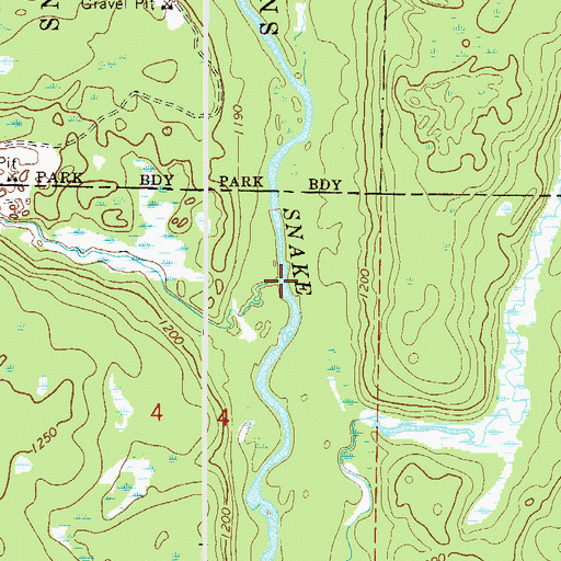 Topographic Map of Bergman Brook, MN