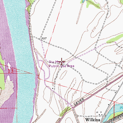 Topographic Map of Sturgen Church (historical), AR