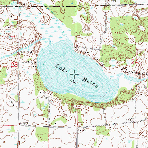 Topographic Map of Lake Betsy, MN