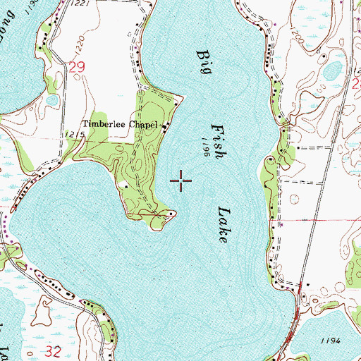 Topographic Map of Big Fish Lake, MN