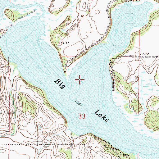 Topographic Map of Big Lake, MN